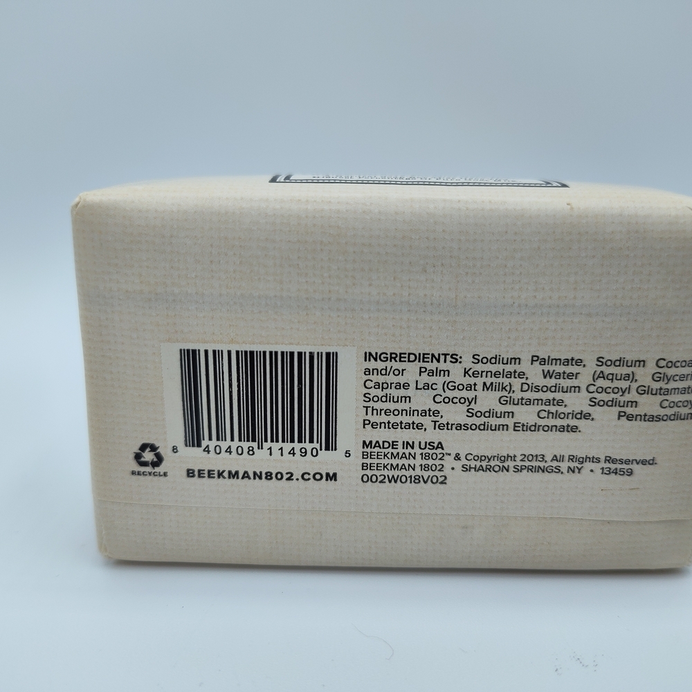 Beekman 1802 Pure Goat Milk Soap 3.5oz Bar Fragrance Free, Sulfate Paraben Free - Picture 2 of 2